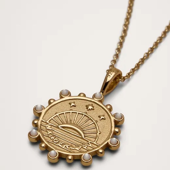 Jane Win Wanderlust Wildflowers Petite Embellished Pendant Coin